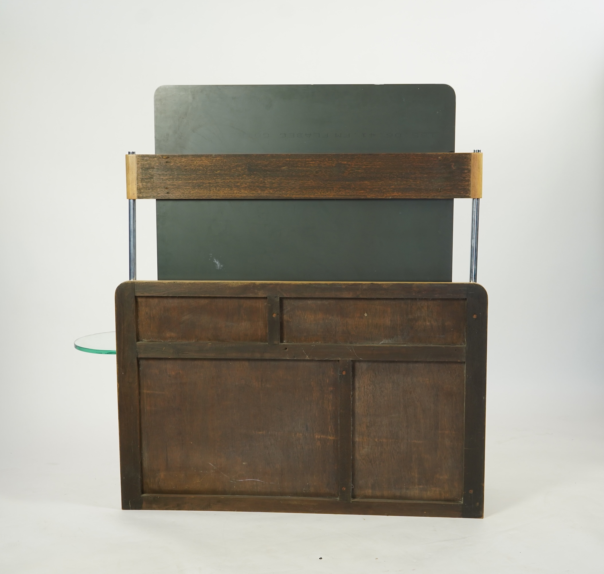 A Belgian Art Deco modernist walnut dressing table, by De Coene